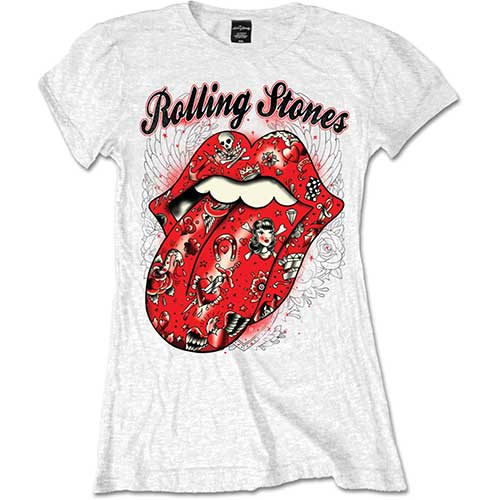 The Rolling Stones Ladies T-Shirt: Tattoo Flash (XX-Large)