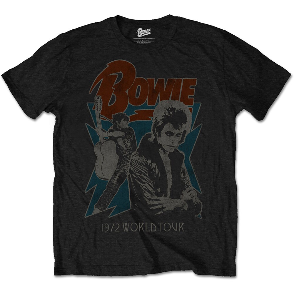 David Bowie Unisex T-Shirt: 1972 World Tour (XX-Large) - 2