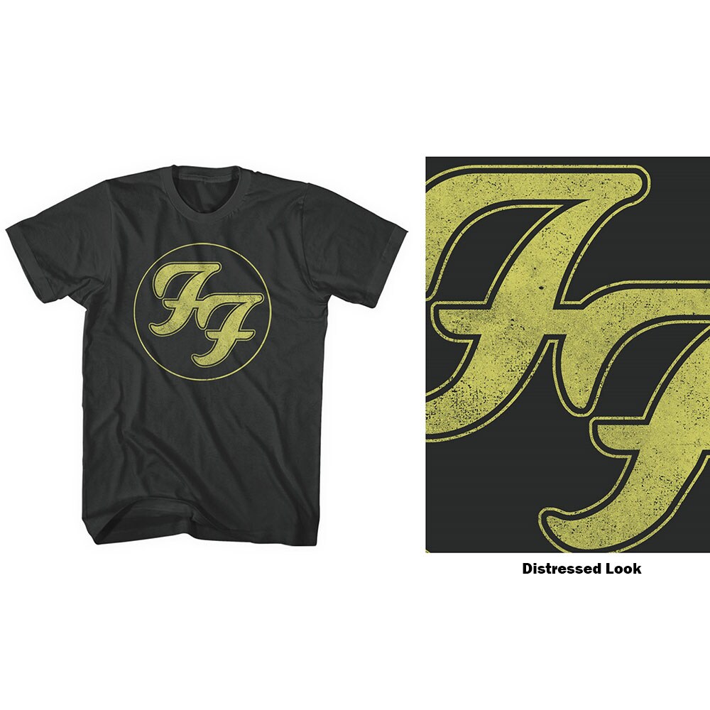 Foo Fighters Unisex T-Shirt: Distressed FF Logo (Medium)