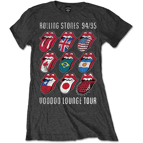 The Rolling Stones Ladies T-Shirt: Voodoo Lounge Tongues (XX-Large)