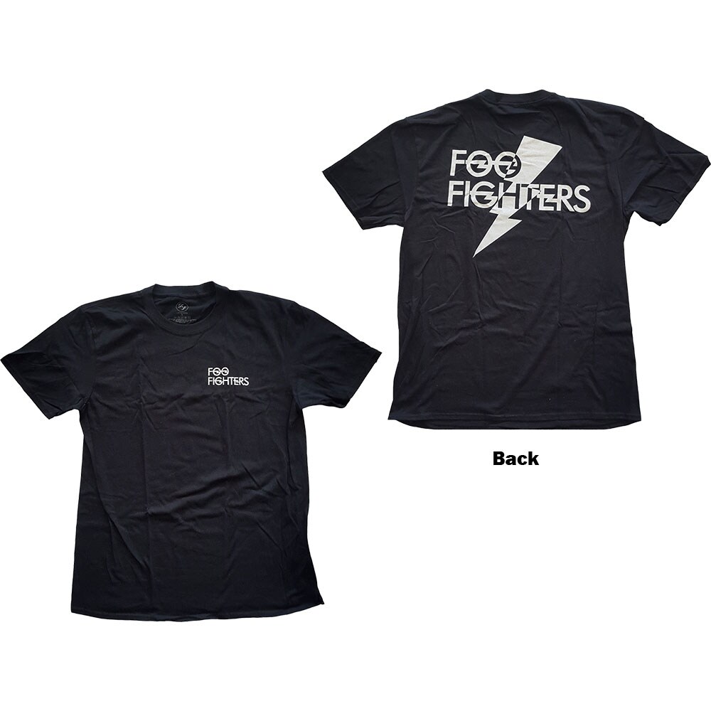 Foo Fighters Unisex T-Shirt: Flash Logo (Back Print) (X-Large)