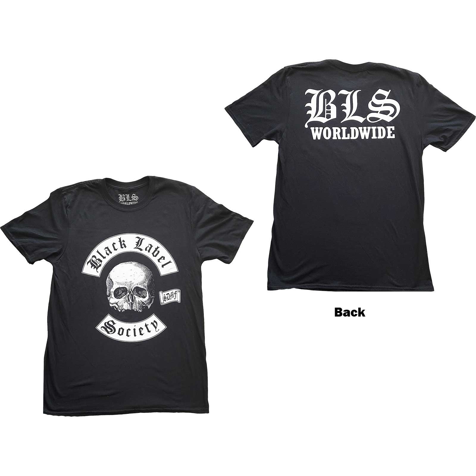 Black Label Society Unisex T-Shirt: Worldwide V. 2 (Back Print) (Small)