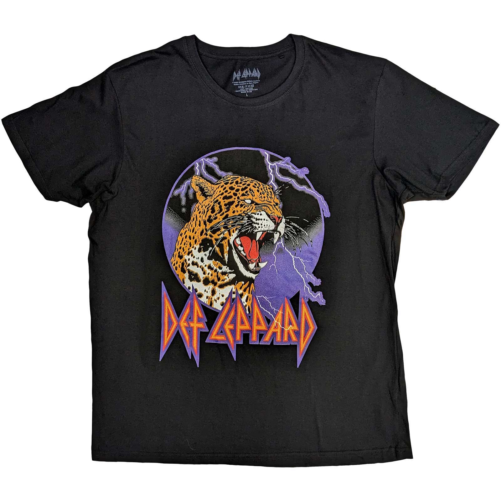 Def Leppard Unisex T-Shirt: Lightning Leopard (XX-Large)