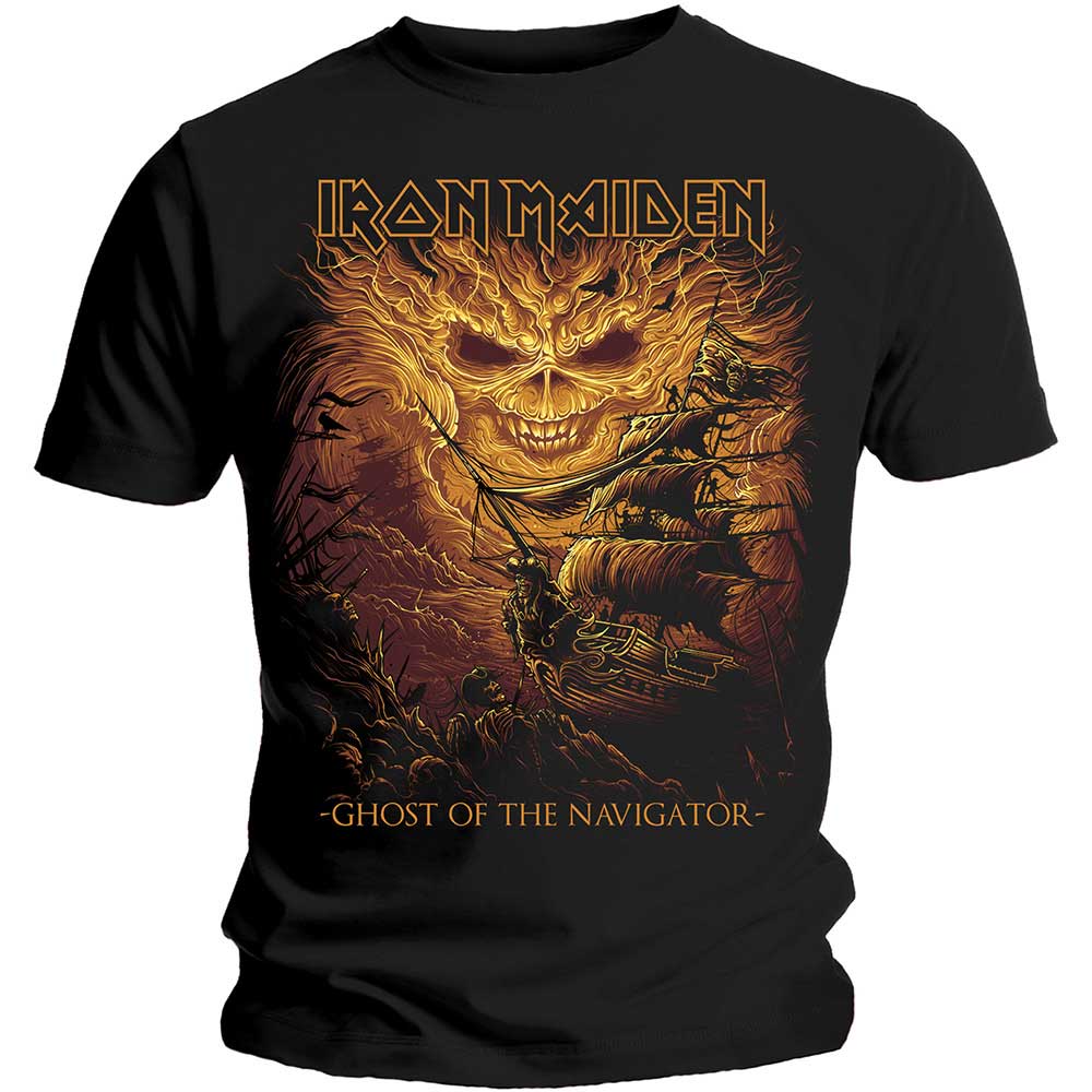Iron Maiden Unisex T-Shirt: Ghost of the Navigator (XX-Large)