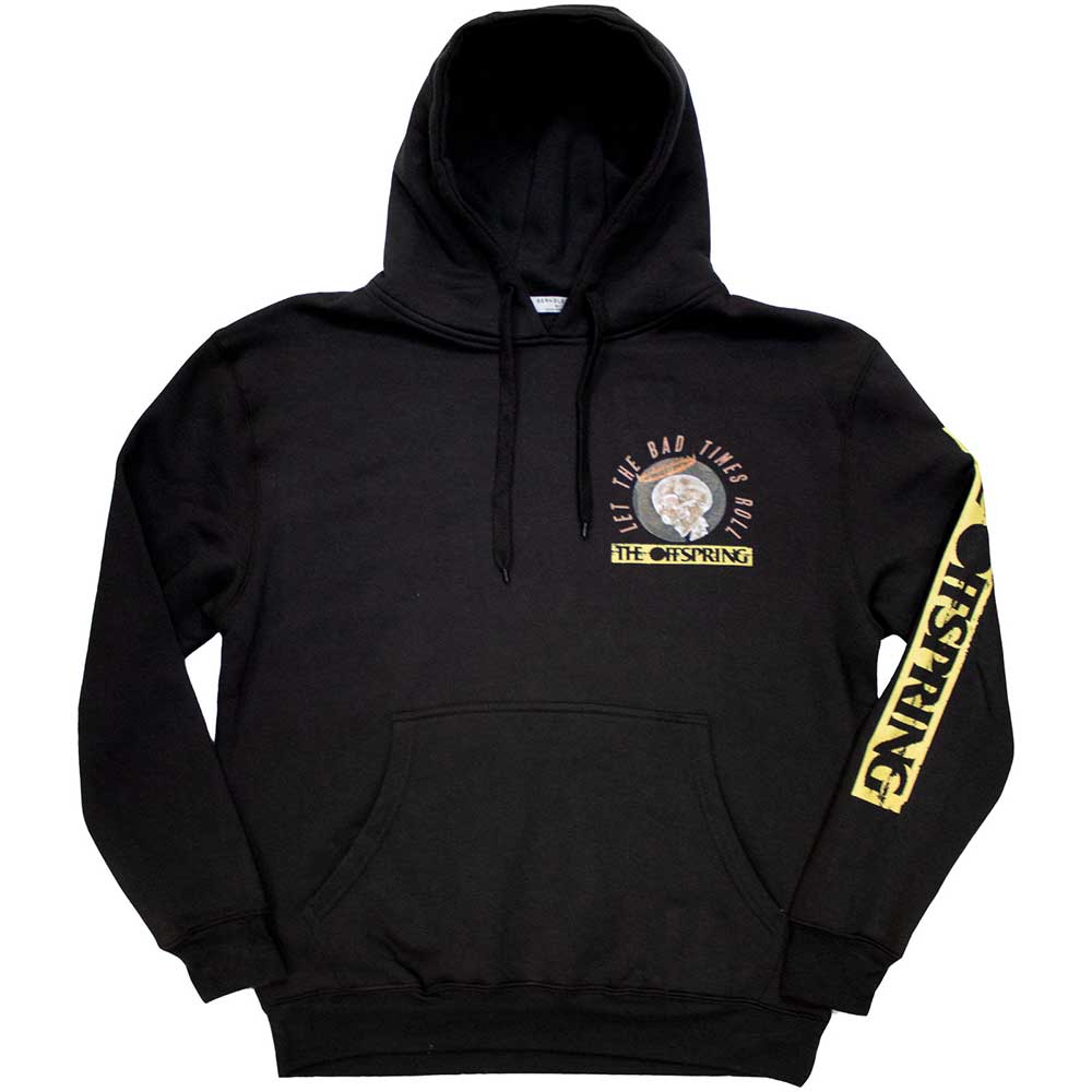 The Offspring Unisex Pullover Hoodie: Bad Times (Sleeve Print) (Large)