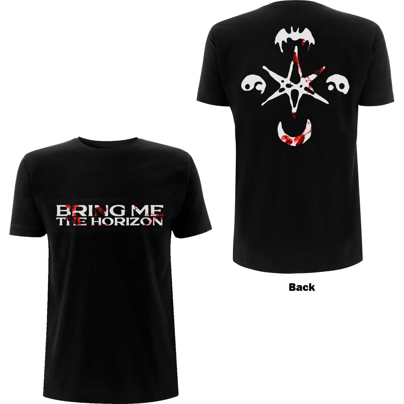 Bring Me The Horizon Unisex T-Shirt: Symbols (Back Print) (Large)