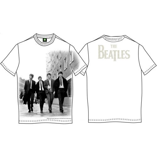 The Beatles Unisex Premium Tee: Walking in London (Back Print) (Small) - 2