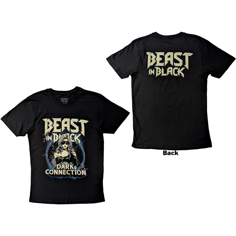 Beast in Black Unisex T-Shirt: Dark Connection Girl (Back Print) (Large)
