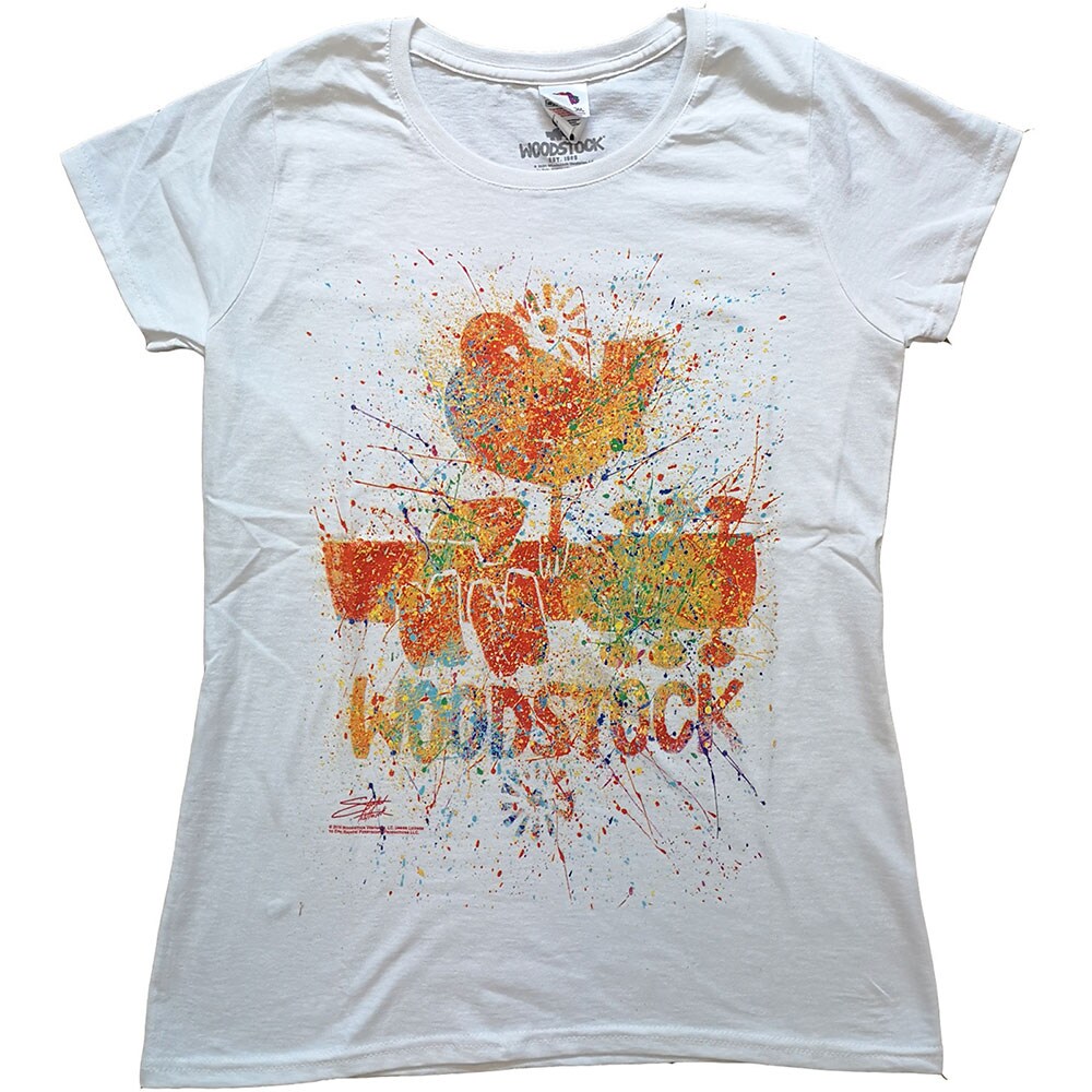 Woodstock Ladies T-Shirt: Splatter (Small)