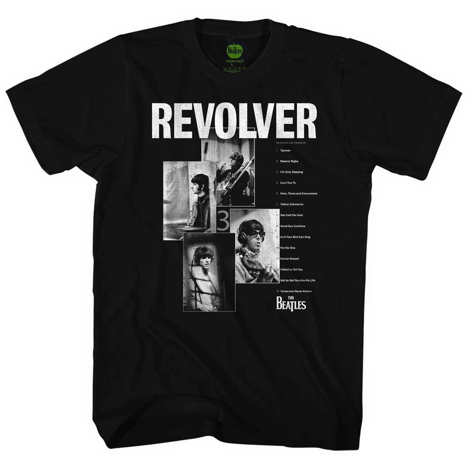 The Beatles Unisex T-Shirt: Revolver Tracklist (Small)
