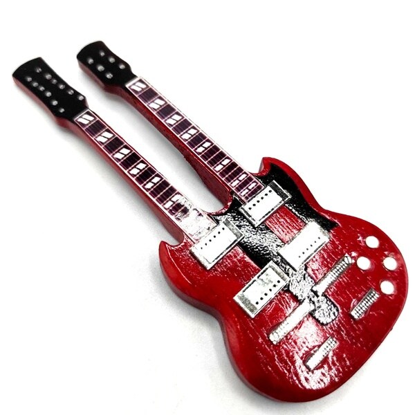 Magnet för kylskåp: Led Zeppelin - Jimmy Page - Gibson SG Double Neck (mod. exclusive)