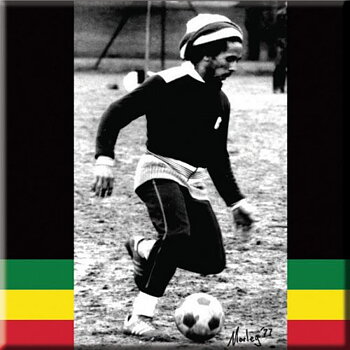 Bob Marley kjøleskapsmagnet: Fotball