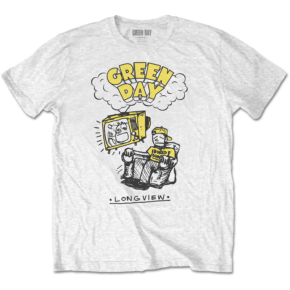 Green Day Unisex T-Shirt: Longview Doodle (Small)