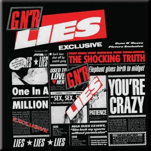 Guns N' Roses Fridge Magnet: Lies - 2