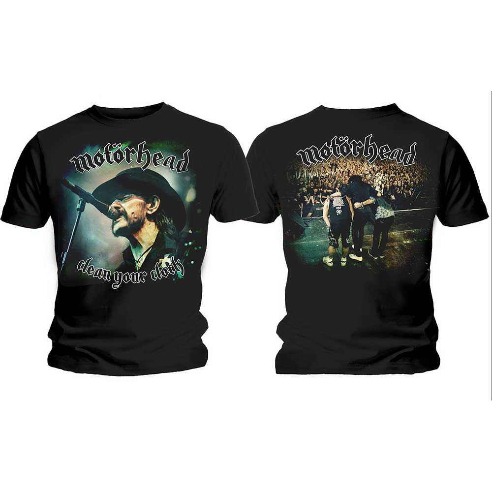 Motorhead Unisex T-Shirt: Clean Your Clock Colour (Back Print) (Small)