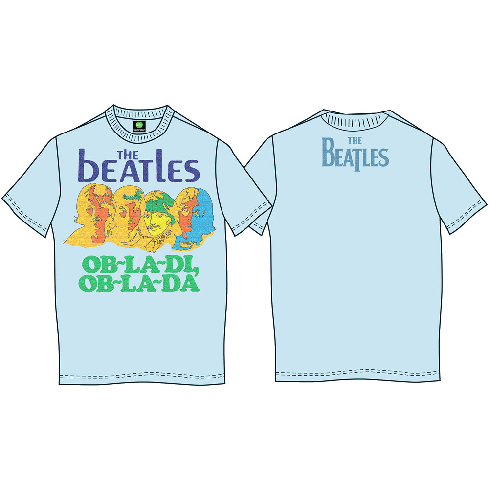 The Beatles Unisex T-Shirt: Ob-La-Di (Back Print) (Small)