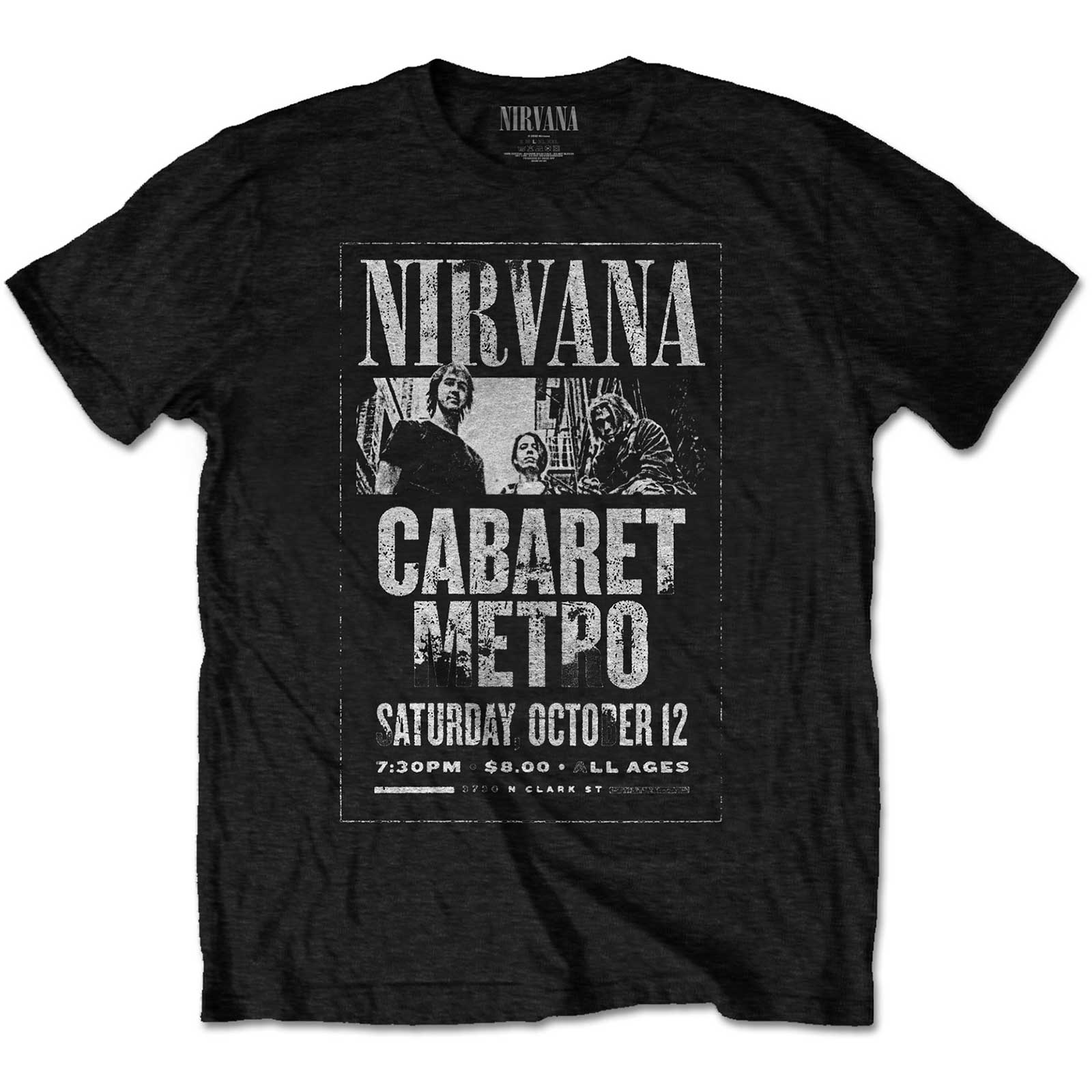 Nirvana Unisex T-Shirt: Cabaret Metro (Small)