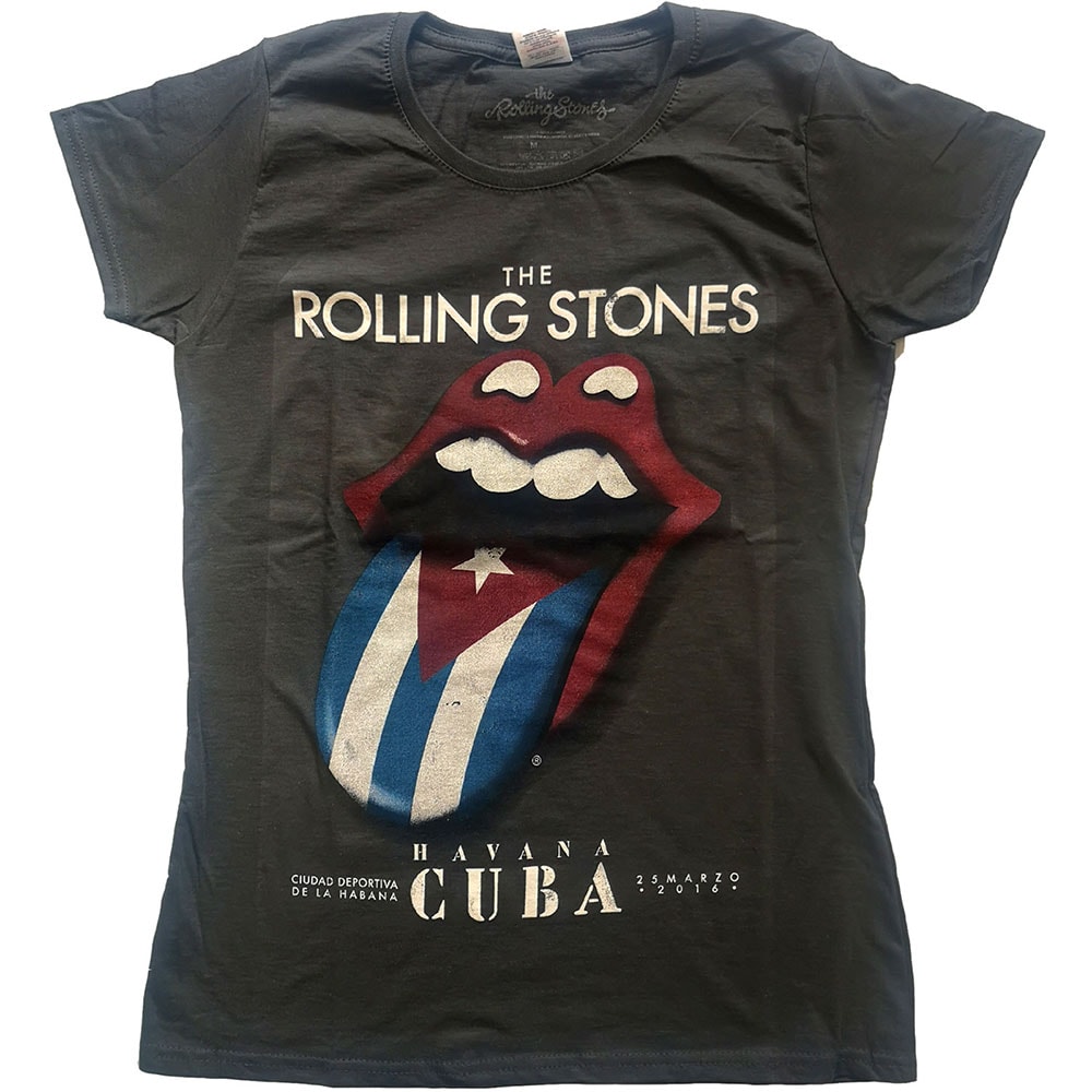 The Rolling Stones Ladies Tee: Havana Cuba (Small)