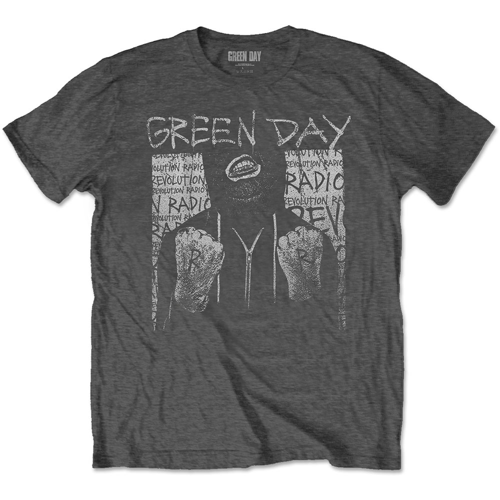Green Day Unisex T-Shirt: Ski Mask (Large)