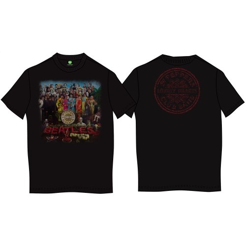 The Beatles Unisex T-Shirt: Sgt Pepper (Back Print) (Medium)