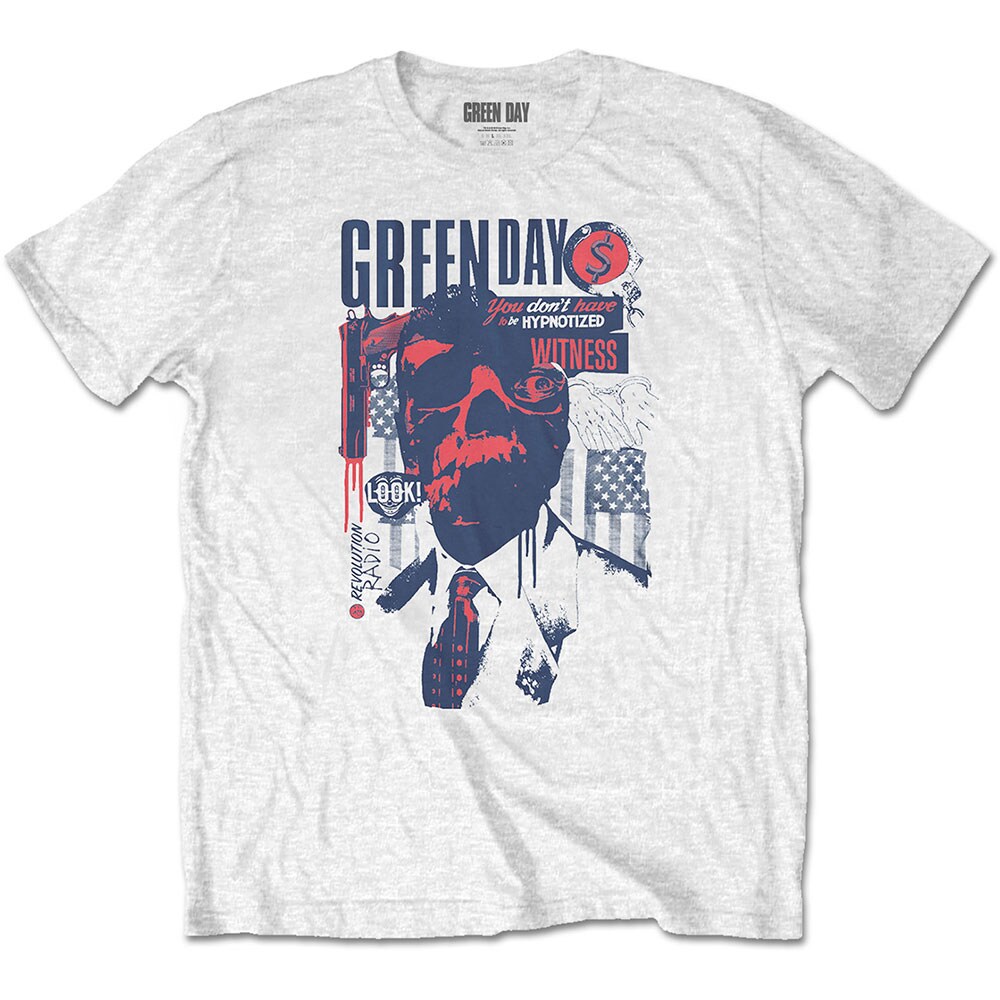 Green Day Unisex T-Shirt: Patriot Witness (Small)