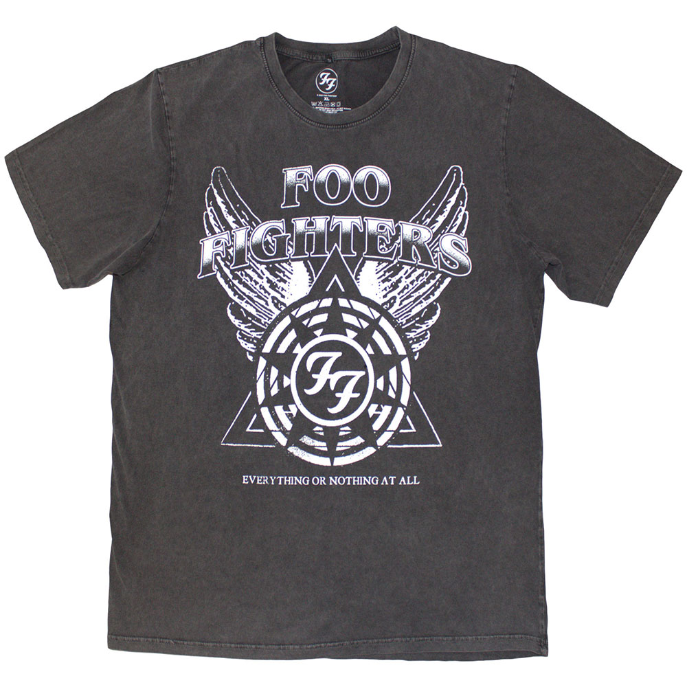 Foo Fighters Unisex Stone Wash T-Shirt: EONAA Logo (Small)
