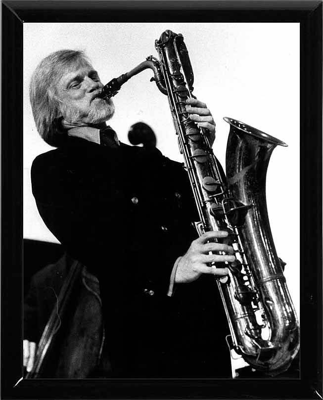 Valokuva 30x40: Gerry Mulligan Malmössä 1980.