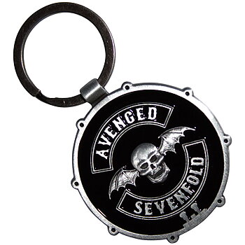 Avenged Sevenfold Keychain: Deathbat Crest Drum Double-Sided