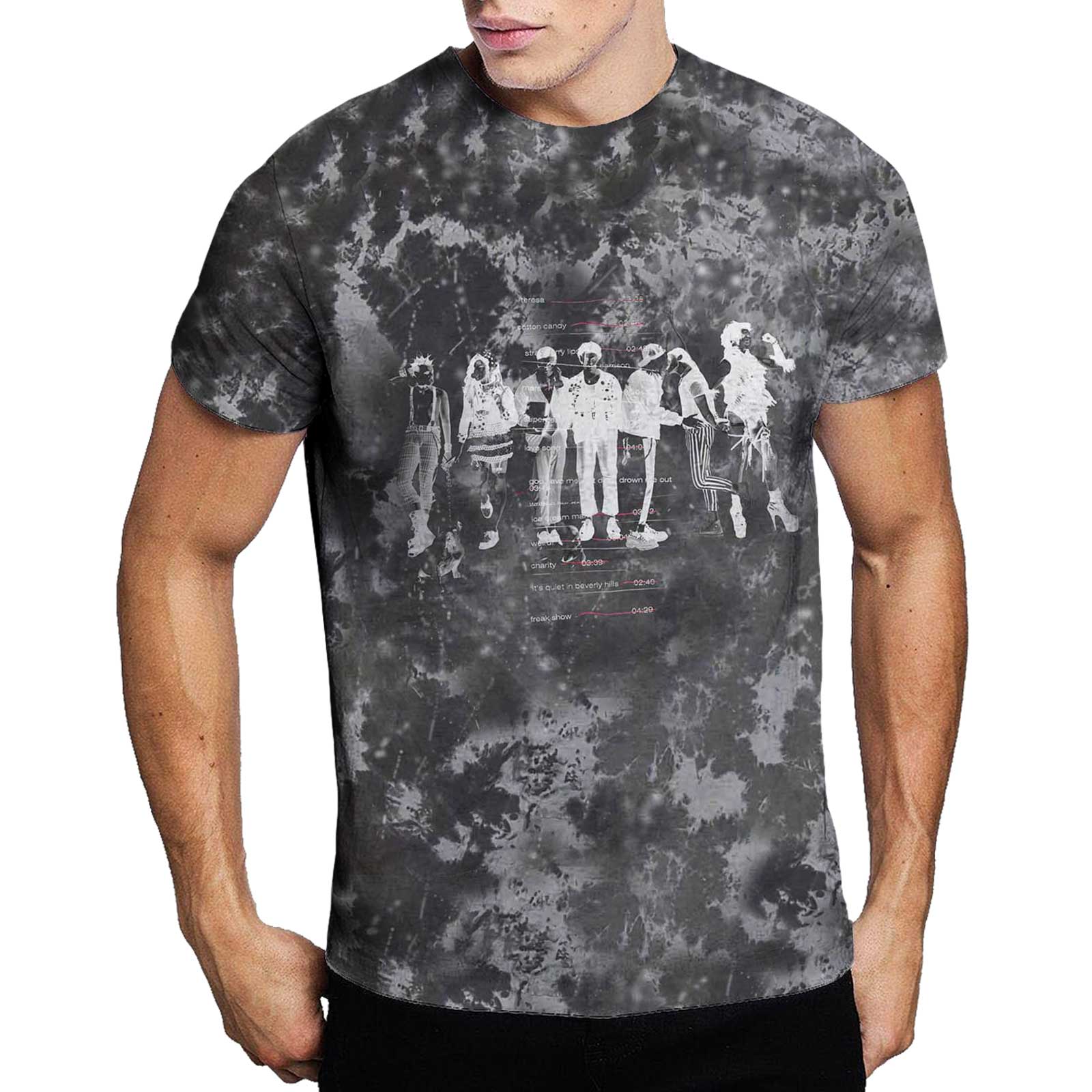 Yungblud Unisex T-Shirt: Weird Tracklist (Wash Collection) (Large)