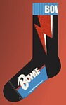 David Bowie Red Flash Crew Socks (size 39-46)