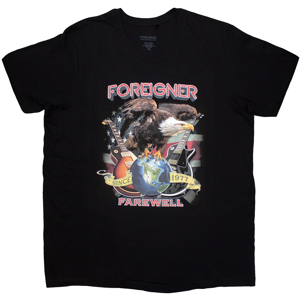 Foreigner Unisex T-Shirt: Farewell Eagle (Large)
