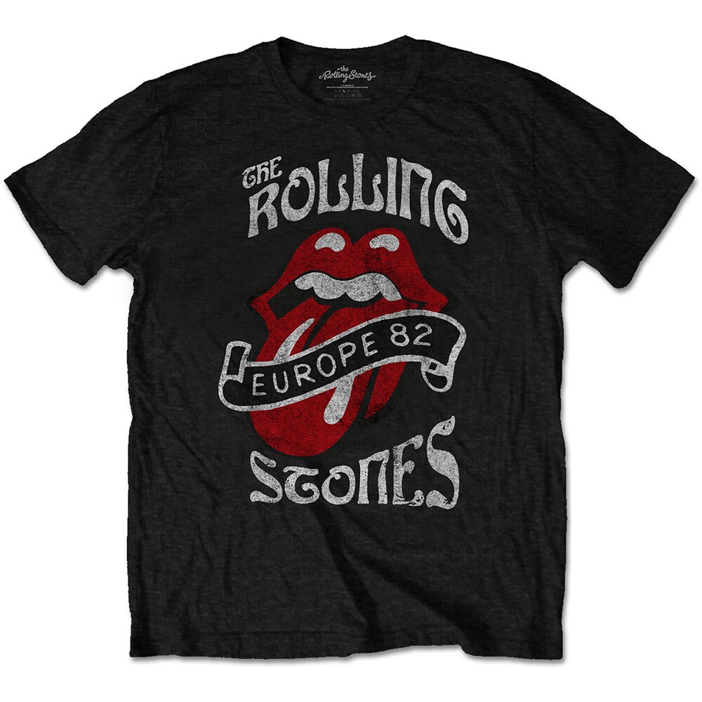 The Rolling Stones Unisex T-Shirt: Europe '82 Tour (Large)