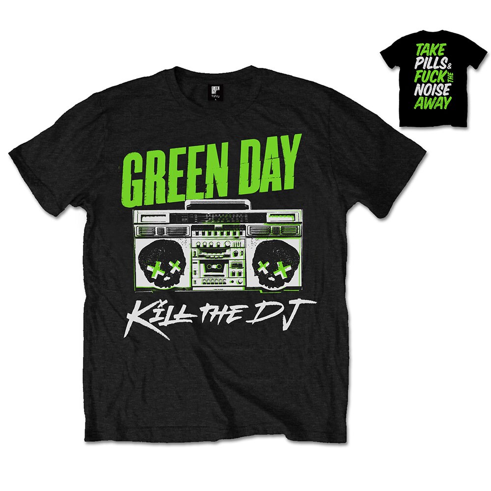 Green Day Unisex T-Shirt: Kill the DJ (Back Print) (Medium) - 2