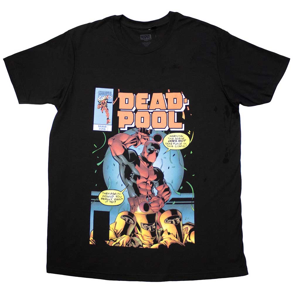 Marvel Comics Unisex T-Shirt: Deadpool Bubble Text (Large)
