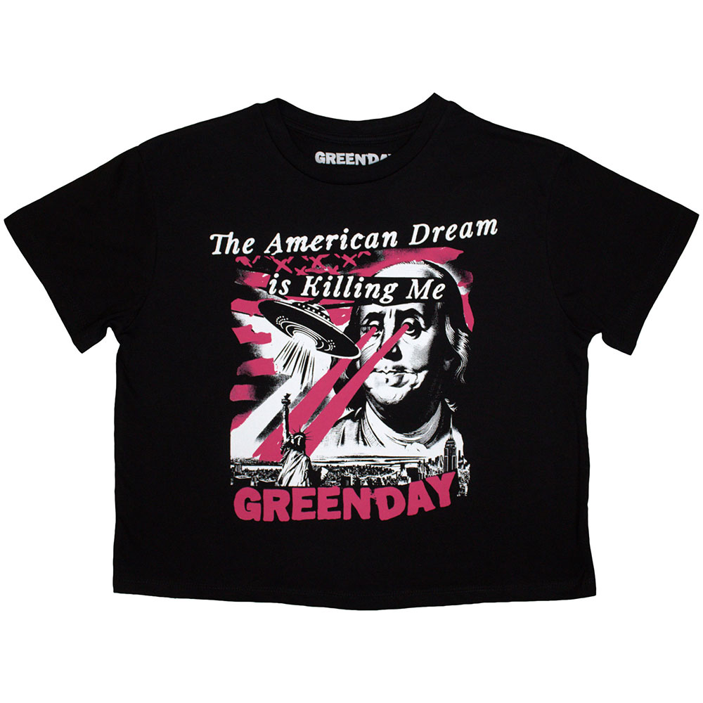 Green Day Ladies Crop Top: American Dream (Small)