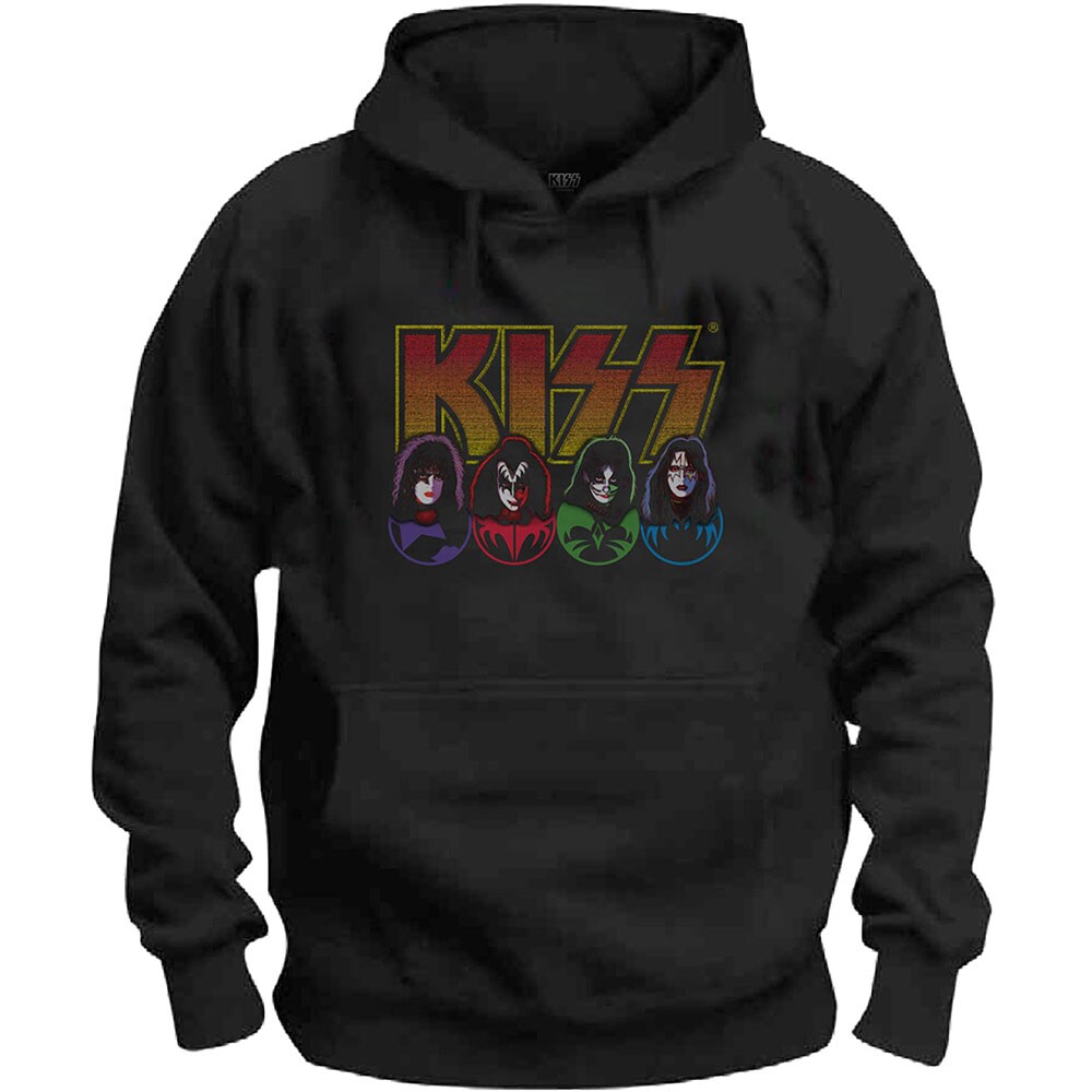 KISS Unisex Pullover Hoodie: Logo, Faces & Icons (XX-Large)