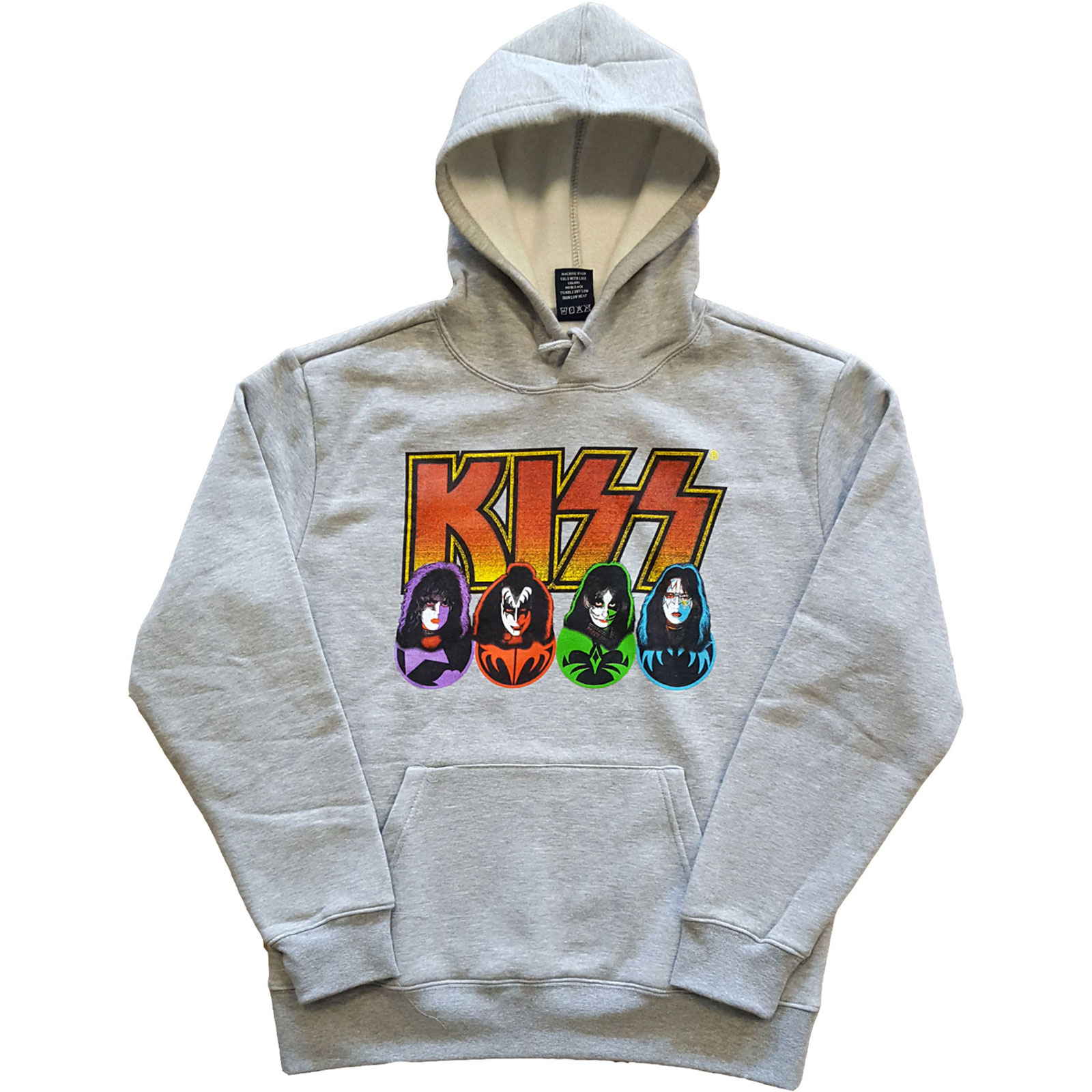 KISS Unisex Pullover Hoodie: Logo, Faces & Icons (Medium) - 2