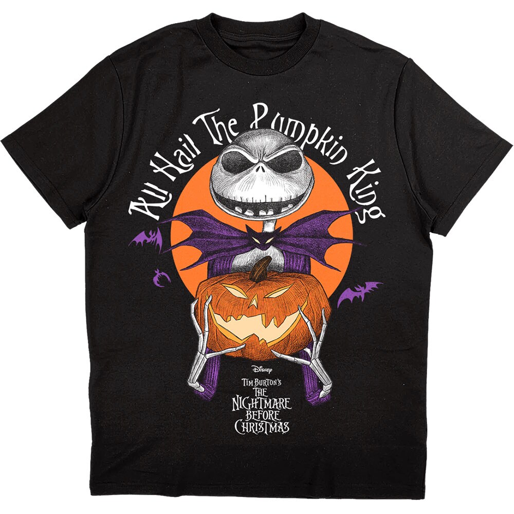 Disney Unisex Tee: The Nightmare Before Christmas All Hail the Pumpkin King (Medium)