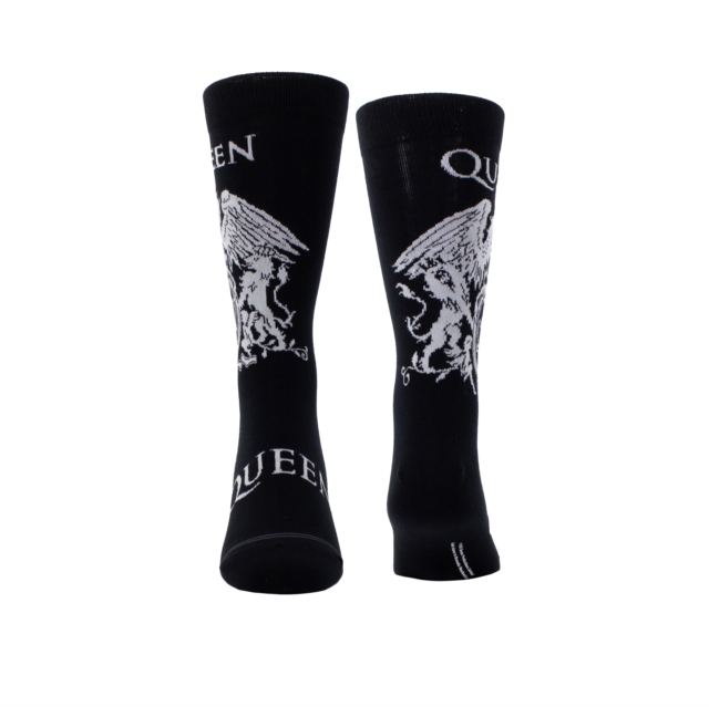 Queen White Crest Crew Socks (size 39-46)