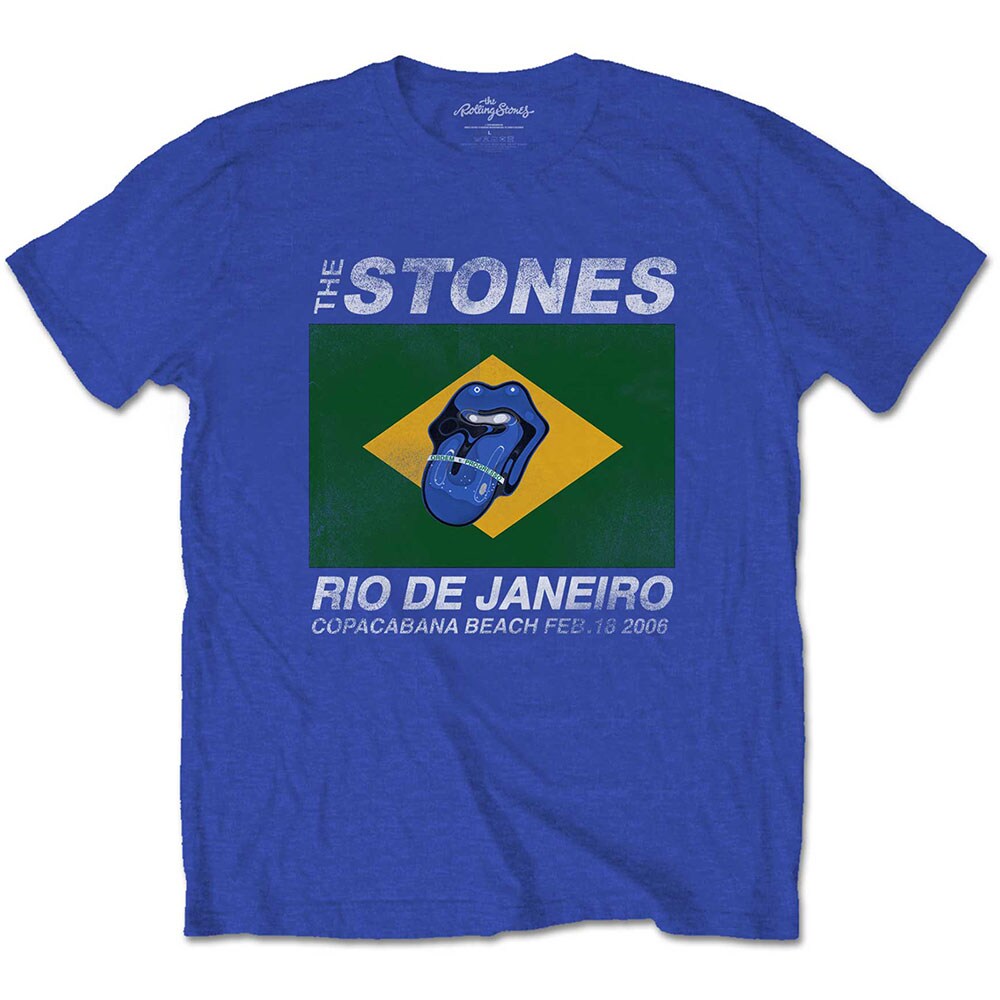 The Rolling Stones Unisex T-Shirt: Copacabana Blue (Large)