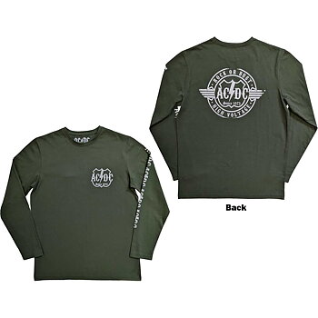 AC/DC Unisex Long Sleeve T-Shirt: Rock Or Bust (Back & Sleeve Print) (XX-Large)