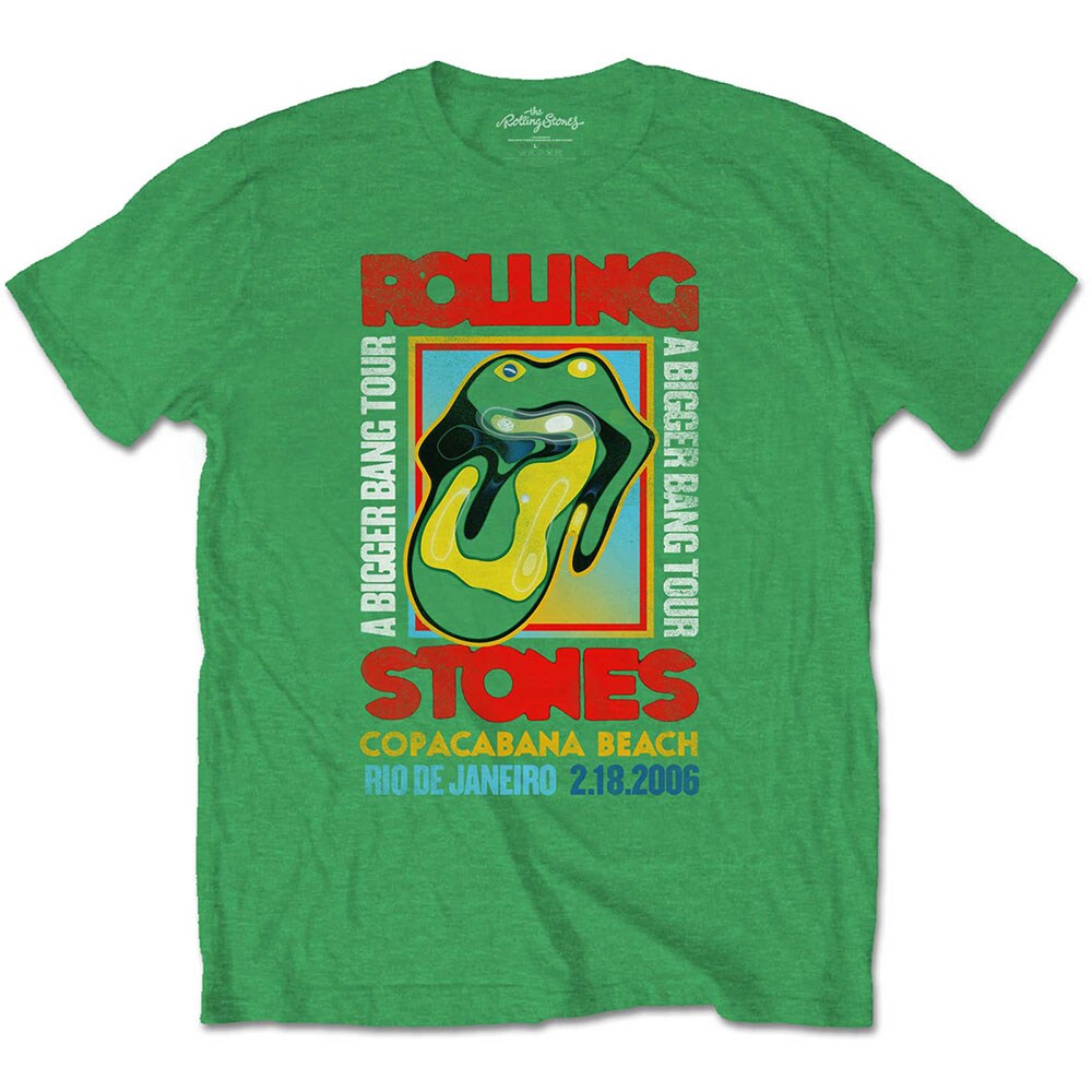 The Rolling Stones Unisex T-Shirt: Copacabana Green (Medium)