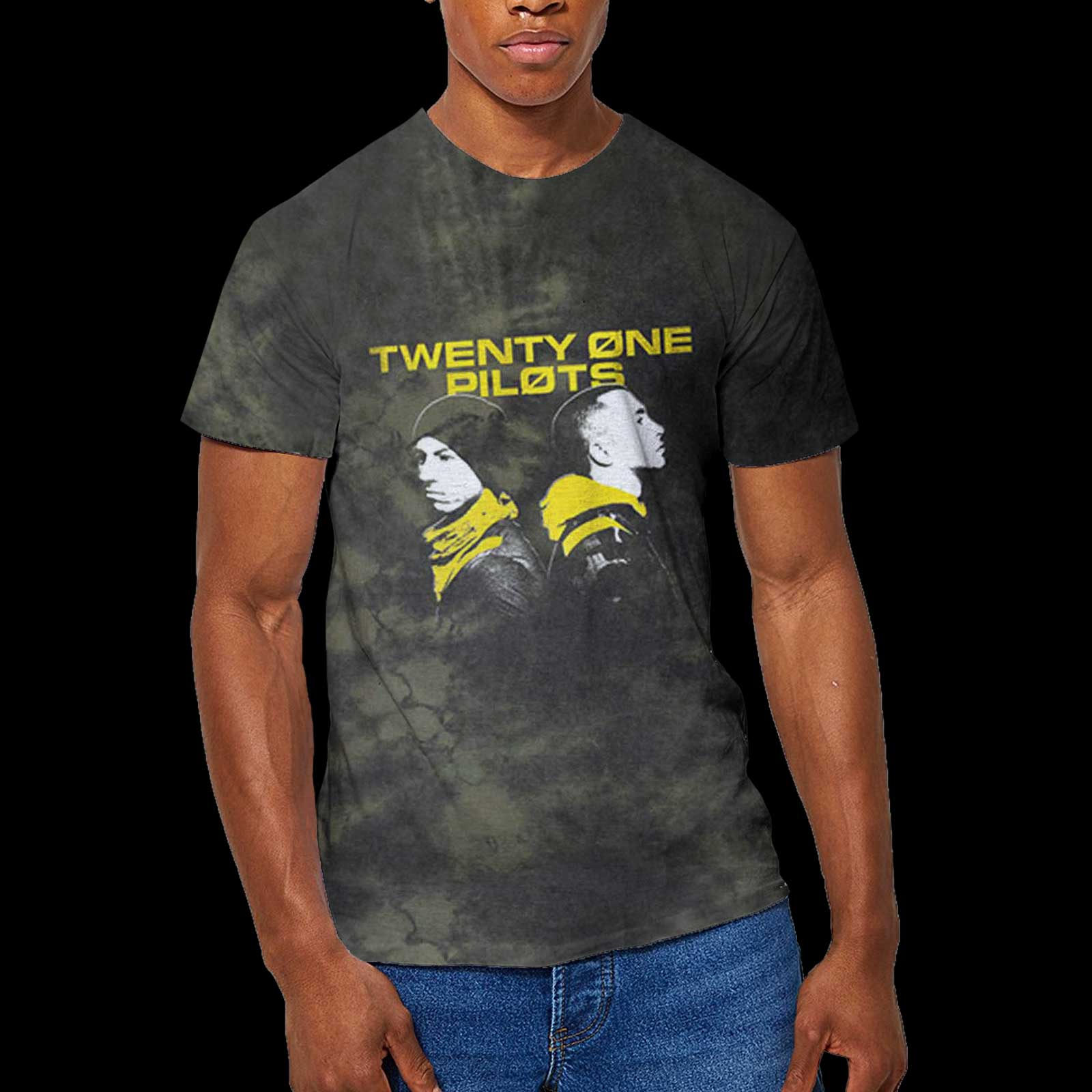 Twenty One Pilots Unisex T-Shirt: Back To Back (Wash Collection) (Large)