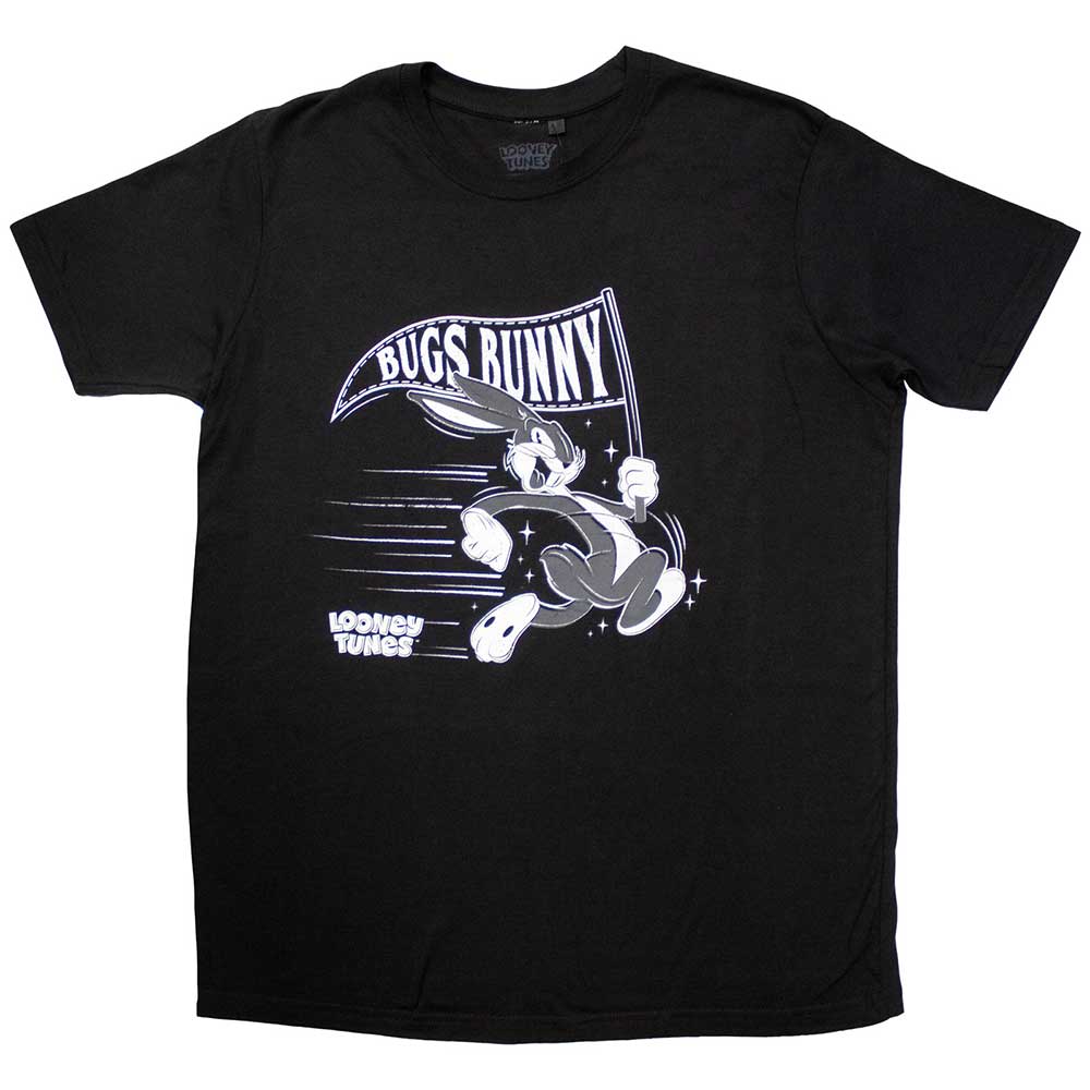 Looney Tunes Unisex T-Shirt: Retro Bugs Flag (Medium)