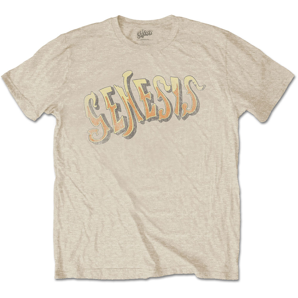 Genesis Unisex T-Shirt: Vintage Logo - Golden (Large)