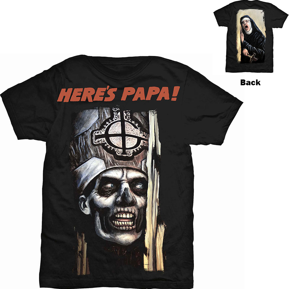 Ghost Unisex T-Shirt: Here's Papa (Back Print) (Small)