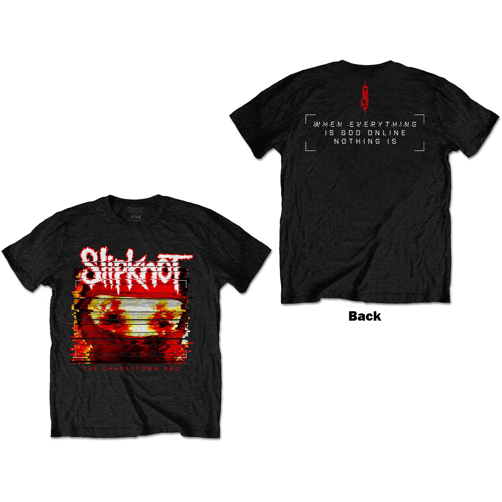 Slipknot Unisex T-Shirt: Chapeltown Rag Glitch (Back Print) (Medium)
