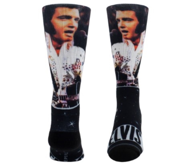 Elvis White Suit Socks - Dye Sublimation (size 39-46)