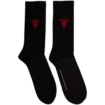Bon Jovi Unisex Terry Socks: Dagger Heart (Black) (Size 40-45)