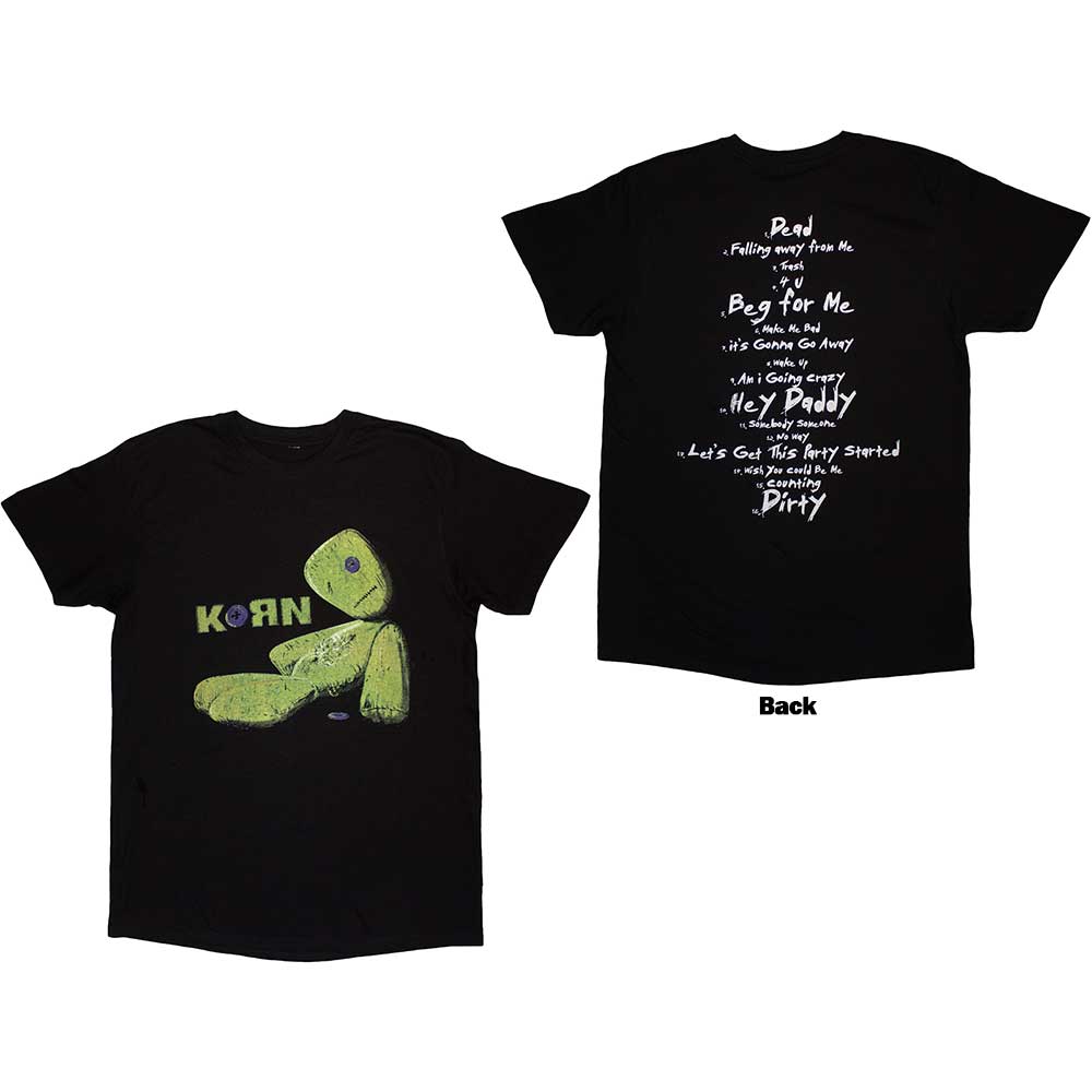 Korn Unisex T-Shirt: Issues Tracklist (Back Print) (Medium)